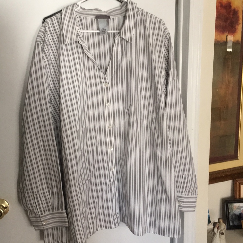 Catherines no iron button down shirt